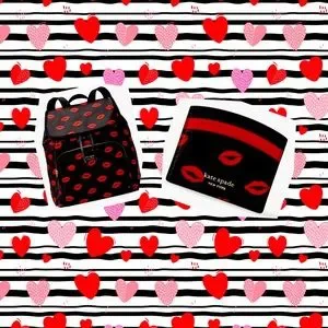 2 Piece Kate Spade Kisses Backpack & Card Wallet Set NWT kate spade | Bags | 2 Piece Kate Spade Kisses Backpack Card  main image 2